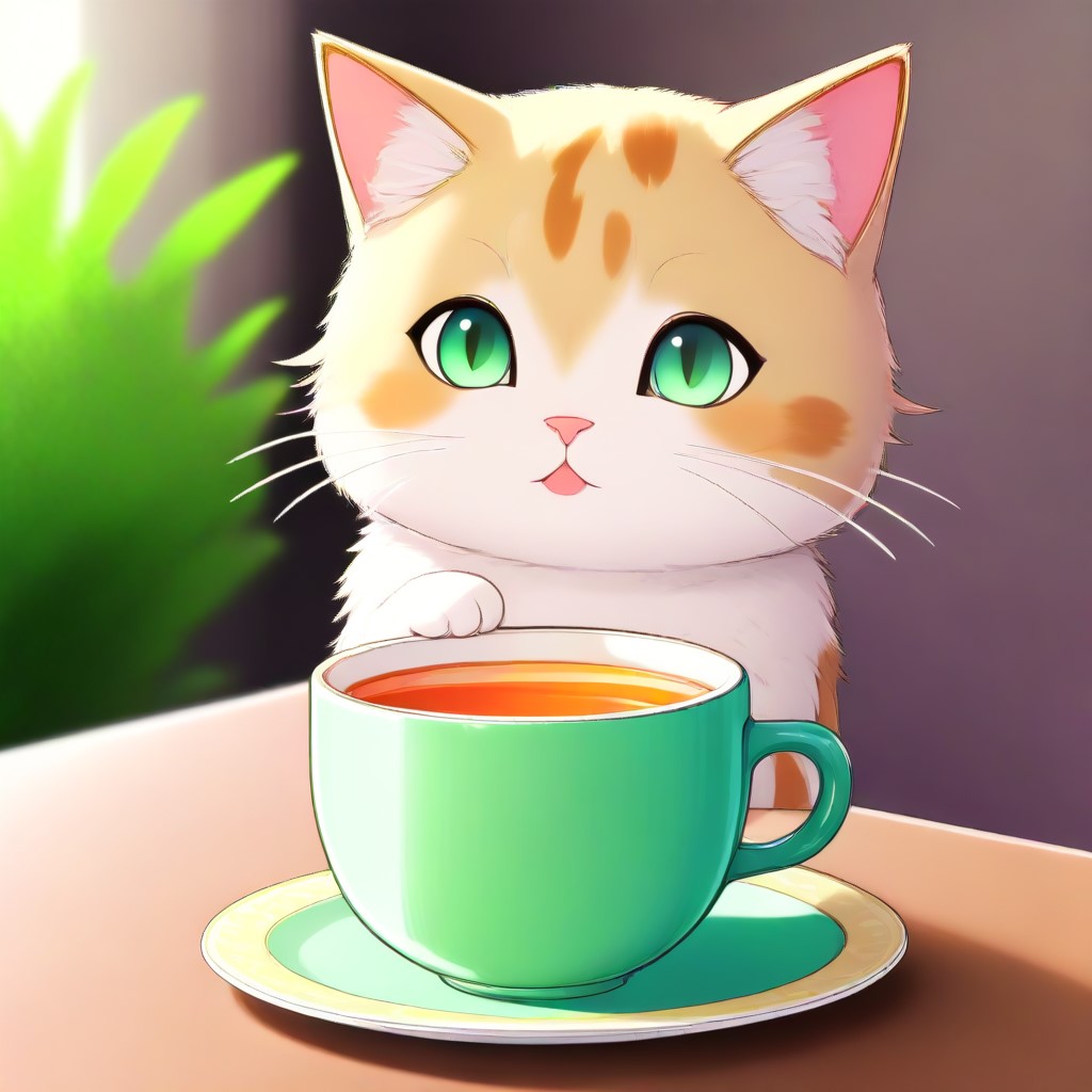 tea, cat