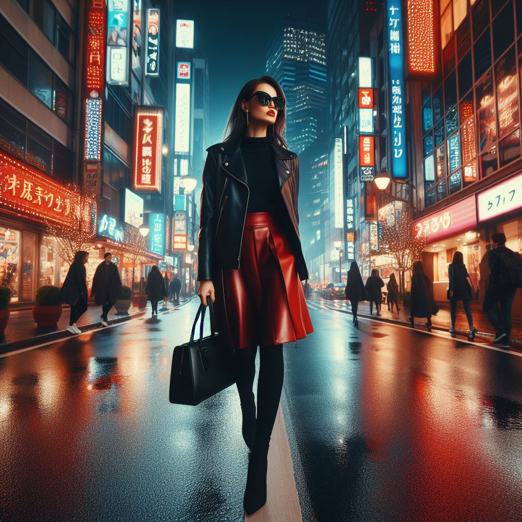 woman walking in the street