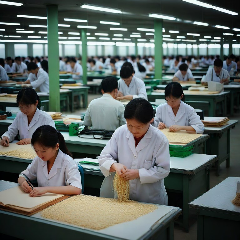 working people at factory in China