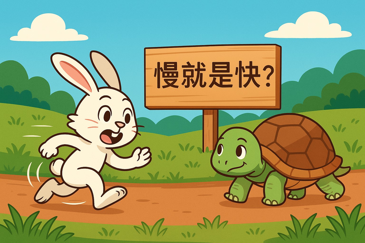 rabbit and turtile